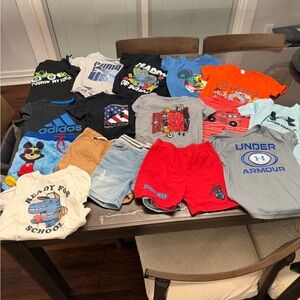 Kids spring summer clothing T-Shirts and Shorts Bundle toddler boys size 4T